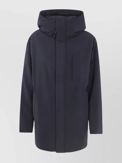 Aspesi Parka Hooded Side Pockets In Blue