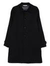 Aspesi Classic Collar Single Breasted Coat In Black