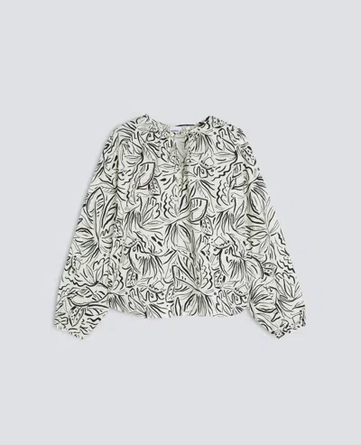 Aspesi Passion Fruit Print Cotton Poplin Top In Multi
