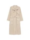 Aspesi Patch Pocket Belted Coat In Neutral