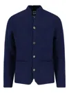 Aspesi Patch-pocket Cardigan In Blue