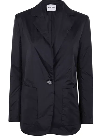 ASPESI PATCH-POCKET SINGLE-BREASTED BLAZER