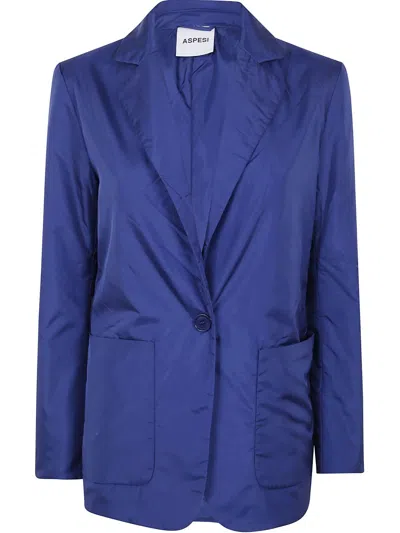 ASPESI PATCH-POCKET SINGLE-BREASTED BLAZER