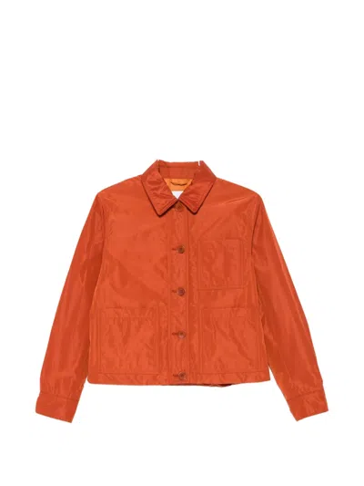Aspesi Patch-pocket Button-up Jacket In Orange