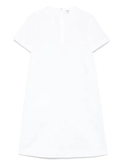 Aspesi Patterned-jacquard Mini Dress In White