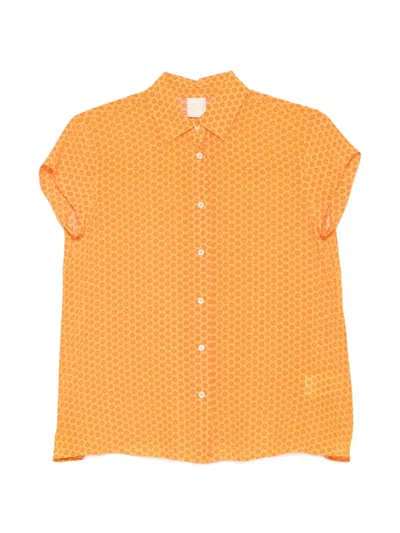 Aspesi Patterned Shirt In Orange