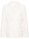 Aspesi Peak-lapels Double-breasted Blazer In Neutrals