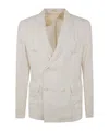 Aspesi Double-breasted Blazer Notched Lapels In White