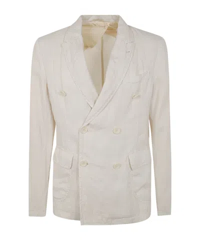Aspesi Peak-lapels Double-breasted Blazer In White