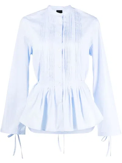 Aspesi Peplum Button-up Shirt In Blue