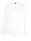 Aspesi Peplum Button-up Shirt In White