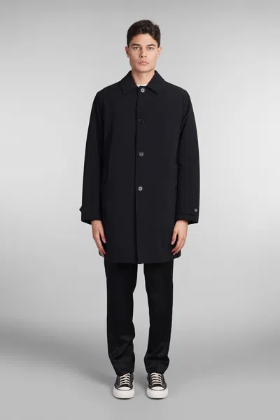 Aspesi Perfetto Coat In Black Polyester