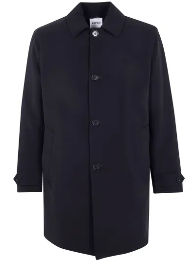 Aspesi 'perfetto' Raincoat In Blue