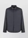 Aspesi Minimalist Black Cotton Shirt With Classic Collar