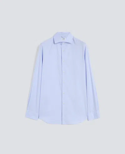 Aspesi Pin Point Shirt With French Collar In Blue