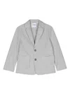 Aspesi Pinstriped Single-breasted Blazer In Blue