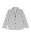 Aspesi Pinstriped Single-breasted Blazer In Gray