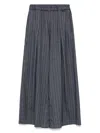 Aspesi Pinstriped Trousers In Blue