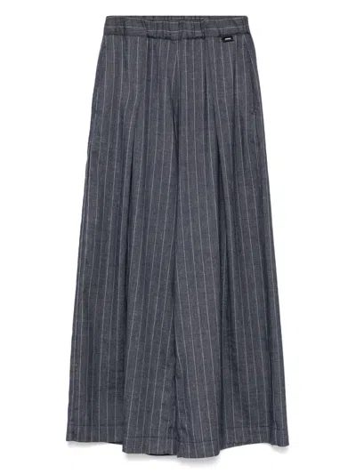 Aspesi Kids' Pinstriped Trousers In Blue