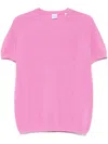 Aspesi Piqué-knit T-shirt In Pink