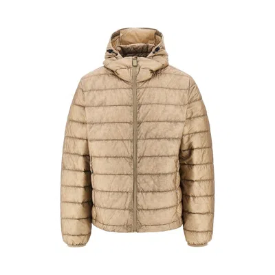 Aspesi Nelson Quilted Hooded Jacket In Neutral