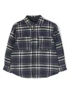 Aspesi Blue Overshirt With Check Pattern In Blue