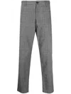 Aspesi Plaid-pattern Tailored Trousers In Grey