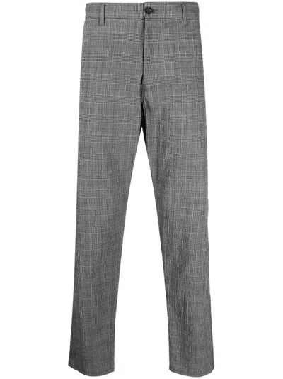 Aspesi Plaid-pattern Tailored Trousers In Grey