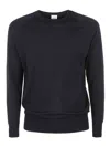 Aspesi Plain Ribbed Sweatshirt In Blue