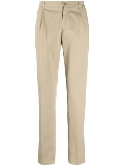 Aspesi Pleat-detail Straight-leg Trousers In Neutrals
