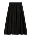 Aspesi Pleated A-line Mid-length Skirt In Black
