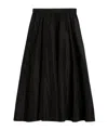 Aspesi Pleated A-line Mid-length Skirt In Black