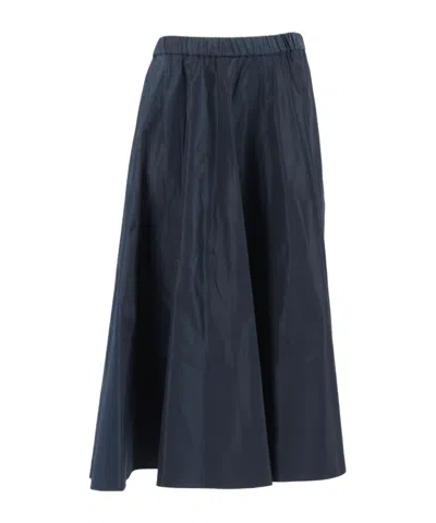 ASPESI PLEATED A-LINE MID-LENGTH SKIRT
