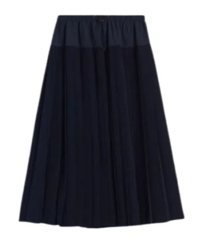 ASPESI PLEATED A-LINE MID-LENGTH SKIRT