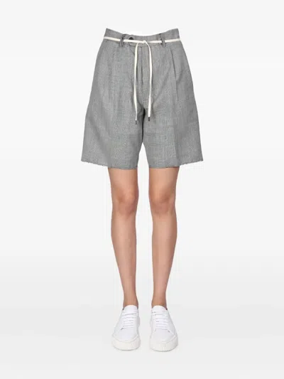 Aspesi Stretch Flannel Bermuda Shorts For Women In Gray