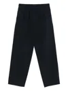 Aspesi Pleated Cotton Trousers In Black