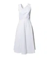 Aspesi White Cotton Pique Midi Dress