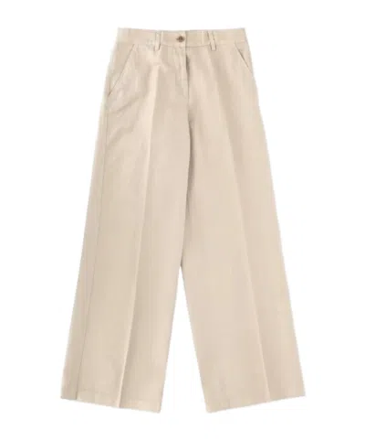 Aspesi Pleated Details Casual Pants In Brown