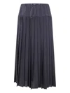 Aspesi "mod.2277" Pleated Tecno Skirt In Blue