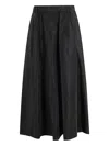 Aspesi Pleated Elasticated-waist Midi Skirt In Black