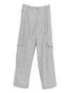 Aspesi Pleated-front Cargo Trousers In Gray