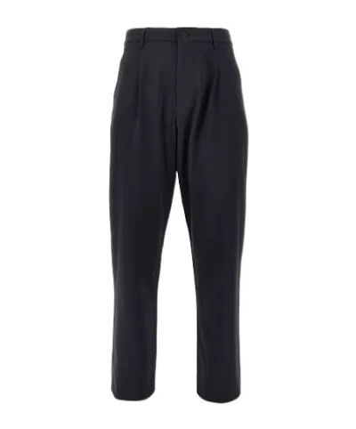 Aspesi Wide-leg Casual Pants In Black