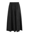 Aspesi Pleated A-line Mid-length Skirt In Black