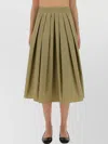 Aspesi Pleated Midi Skirt High Waist Wide Fit