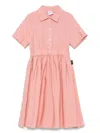 Aspesi Pleated Shirt Dress In Pink
