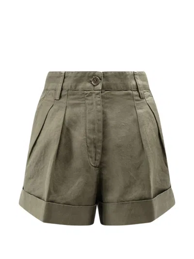 Aspesi Pleated Detail Shorts In Gray