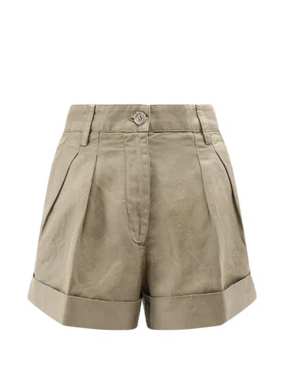 Aspesi Pleated Shorts In Neutral
