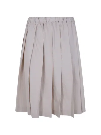 Aspesi Pleated Skirt In Neutral