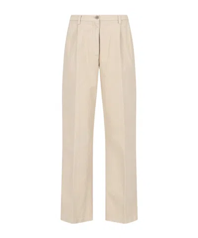 Aspesi Pleated Tailored Trousers In Brown