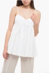 Aspesi Spaghetti-strap Peplum Top